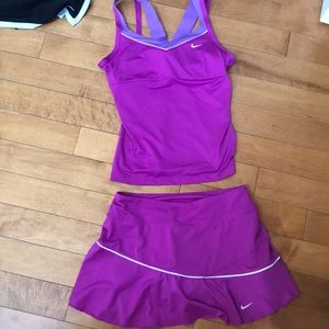 Nike medium tennis tank and skort